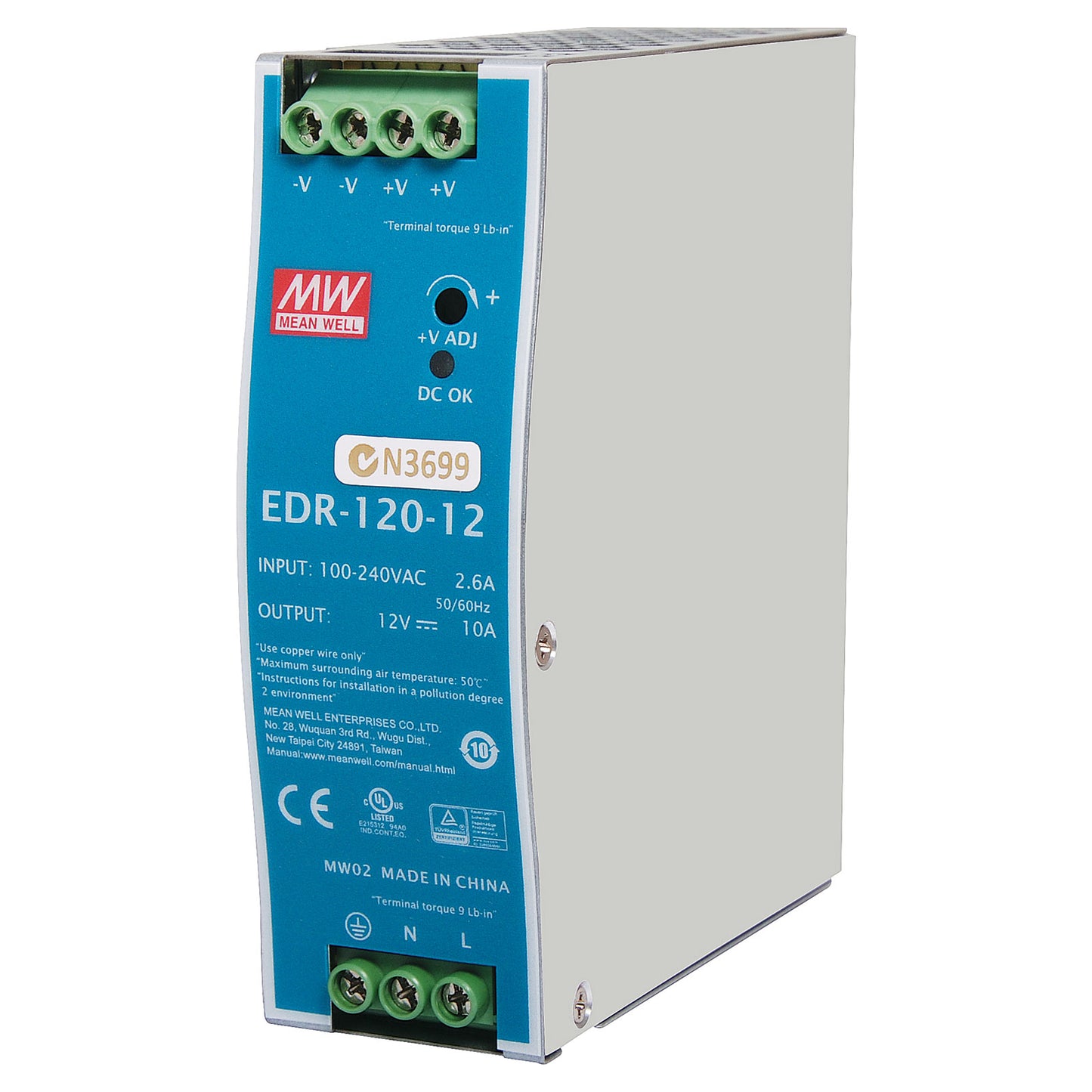 MW DIN Rail Switch DC Power Supply