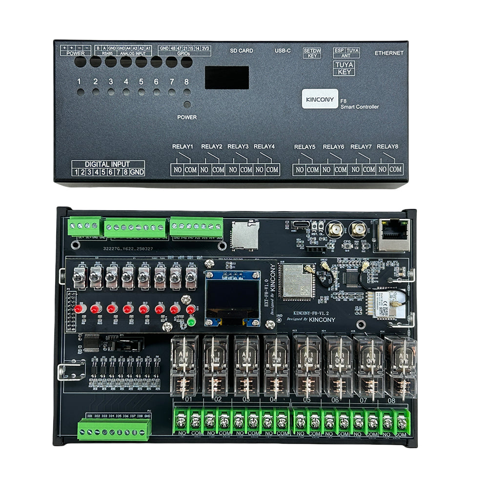 KinCony F8 8CH ESP32-S3 Removable Relay board