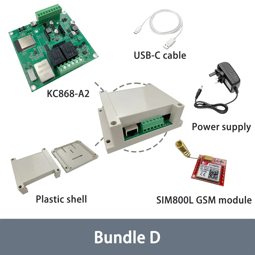 KinCony KC868-A2 2 channel esp32 4G relay board