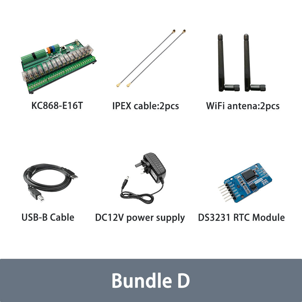 KC868-E16T ESP32 Tuya DIN Rail Relay Module