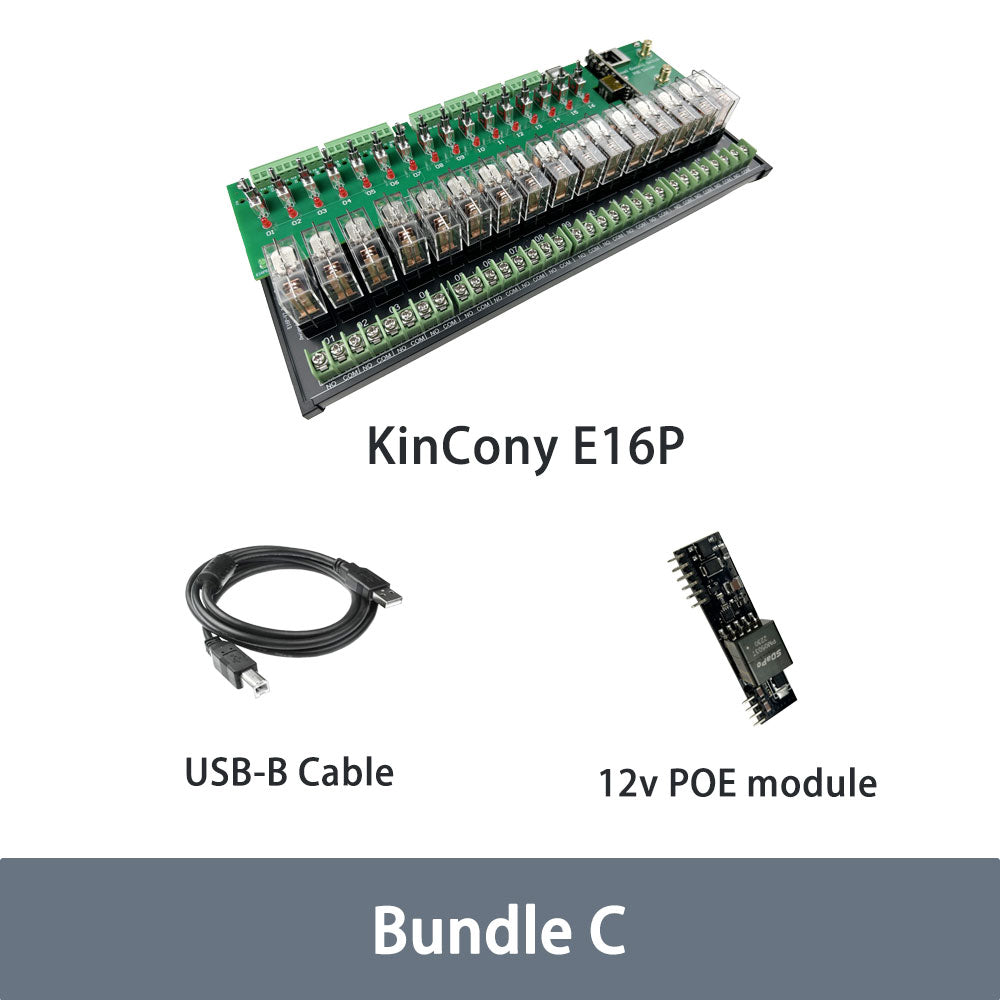 KinCony E16P 16CH ESP32 PoE Ethernet Relay Module