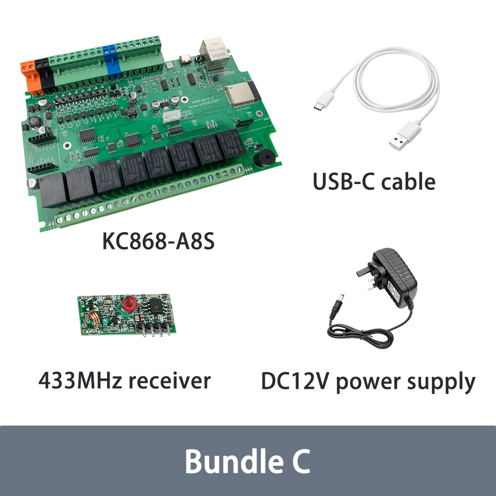 KC868-A8S 8 Channel GSM Relay ESP32 Board(ESP32-WROOM-32E N16R2 version)