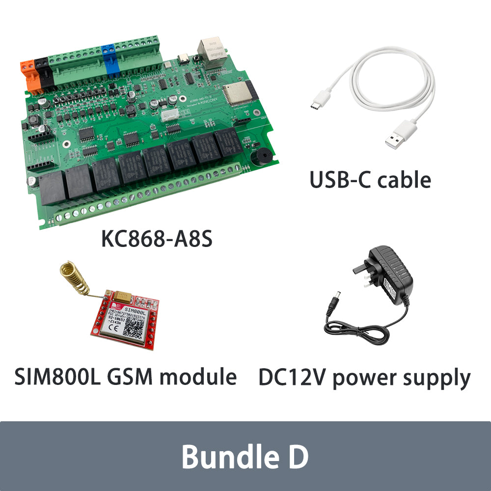 KC868-A8S 8 Channel GSM Relay ESP32 Board(ESP32-WROOM-32E N16R2 version)