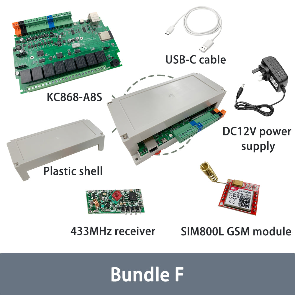 KC868-A8S 8 Channel GSM Relay ESP32 Board(ESP32-WROOM-32E N16R2 version)