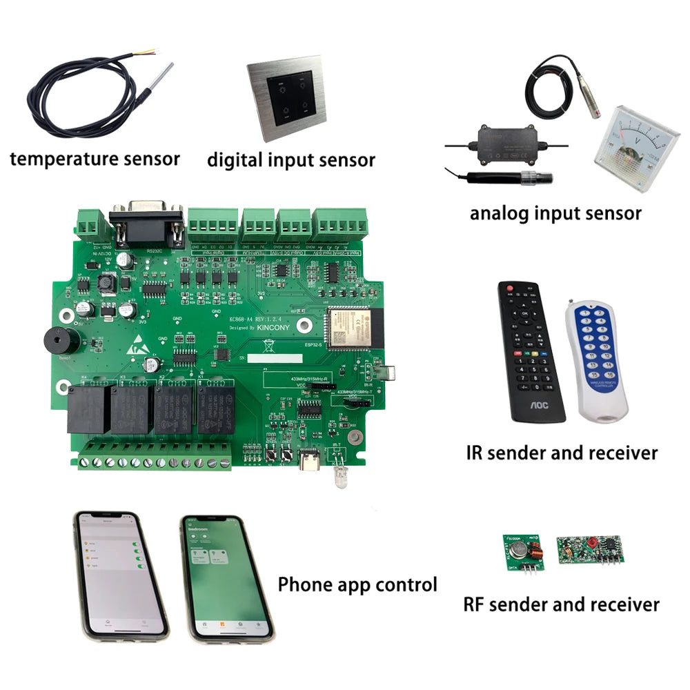 KinCony KC868-A4 arduino ESP32 4 channel relay module