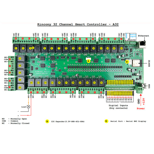 KC868-A32 Arduino ESP32 32 Channel Relay Module