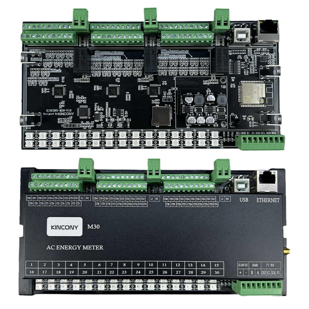 KinCony M30 30 Channel ESP32 energy monitor board