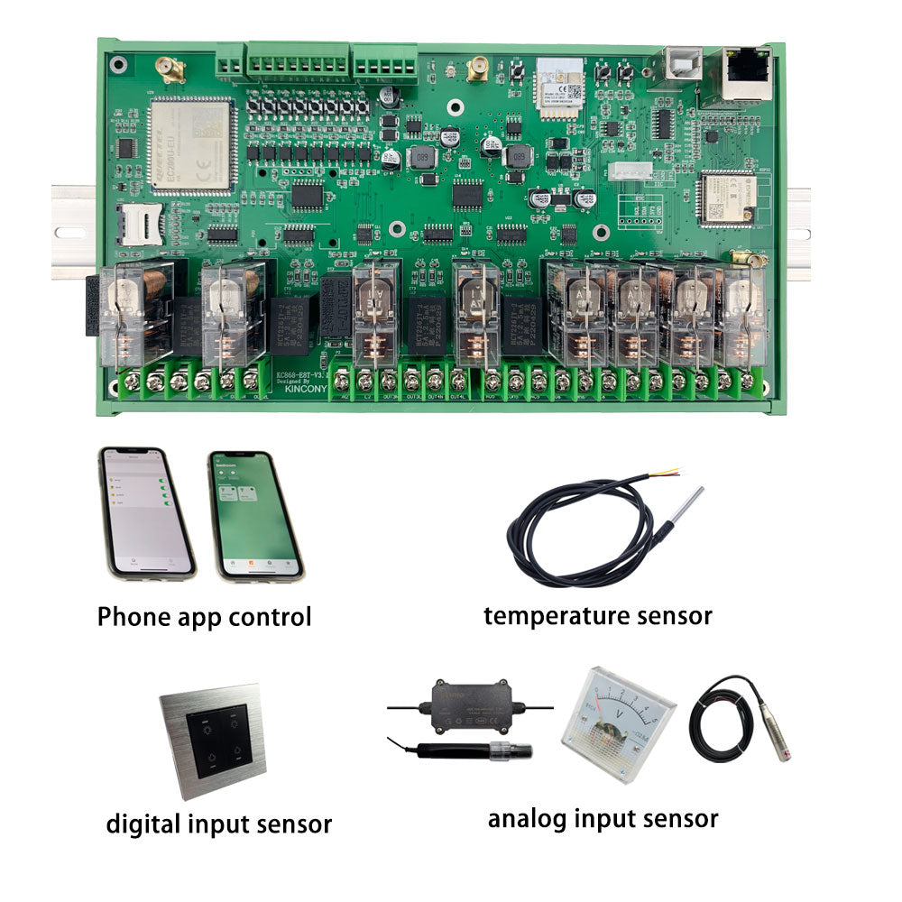 KC868-E8T ESP32 Tuya 4G Energy Meter Relay Module