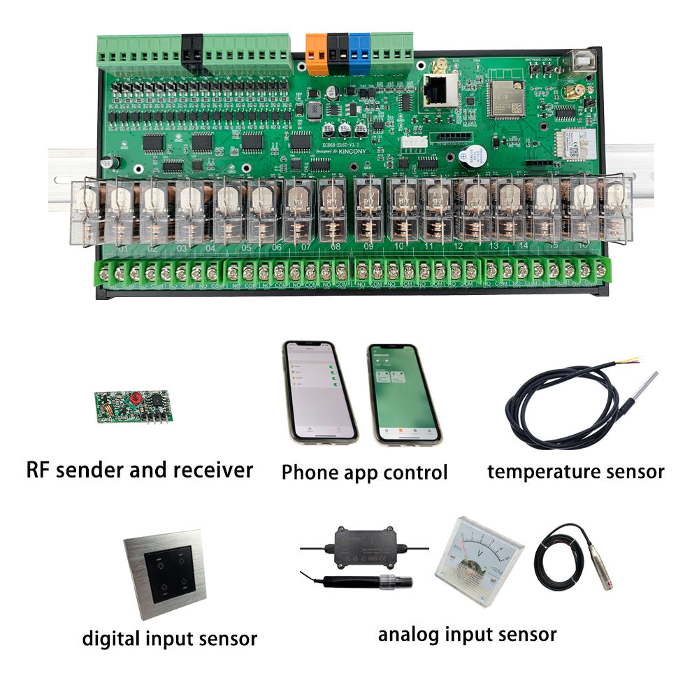 KC868-E16T ESP32 Tuya DIN Rail Relay Module