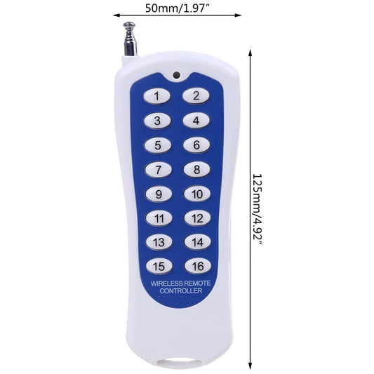 16 Key 433MHz RF Wireless Remote