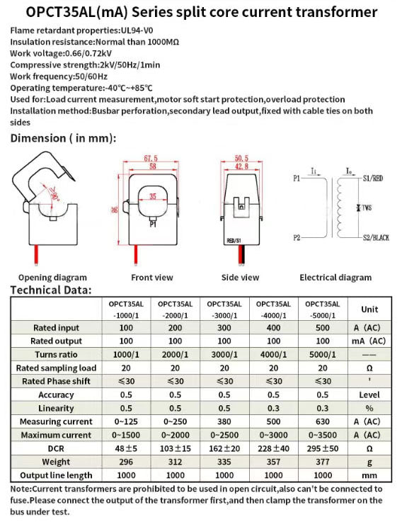 250A CT Clamp Current Sensor – KinCony IoT