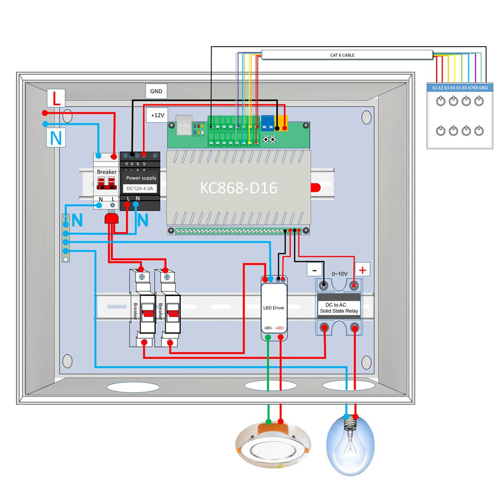 KC868-D16 16 Channel Tuya Dimmer Module